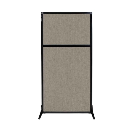 Versare Work Station Screen 33" x 70" Warm Pebble Fabric 1812440